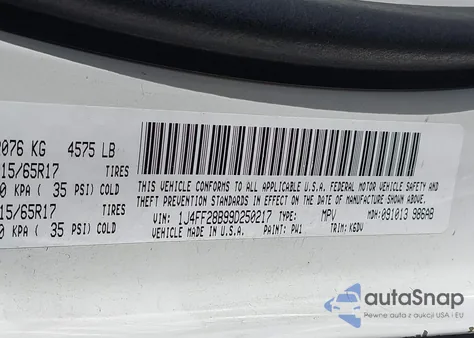 2009 Jeep Patriot Sport из США, поврежденный, VIN 1J4FF28B99D250217